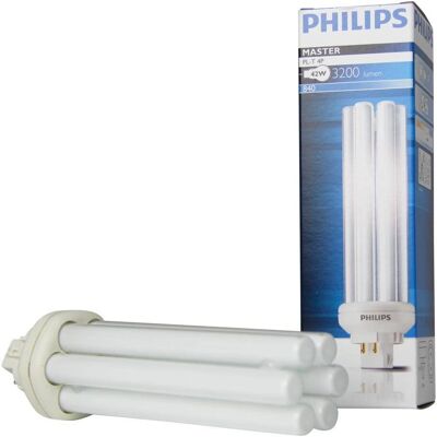 Lâmpada fluorescente compacta Philips GX24q-4 42W Lâmpada fluorescente compacta Philips GX24q-4 42W