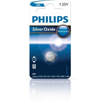 Pile Philips Modèle SR54 / 389 - Pile bouton - Publicité Pile Philips Modèle SR54 / 389 - Pile bouton - Publicité