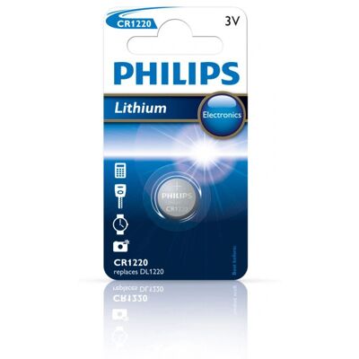 Philips CR1220 Lithium-Batterie - 38mAh - Wiederaufladbar - Für kleine Geräte Philips CR1220 Lithium-Batterie - 38mAh - Wiederaufladbar - Für kleine Geräte