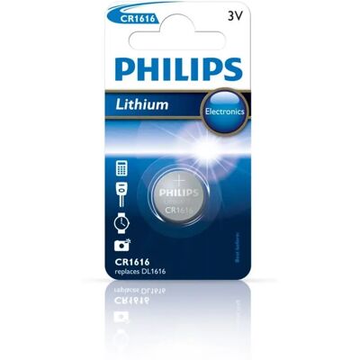 Philips CR1616 Lithium Button Cell Battery - 50mAh Philips CR1616 Lithium Button Cell Battery - 50mAh