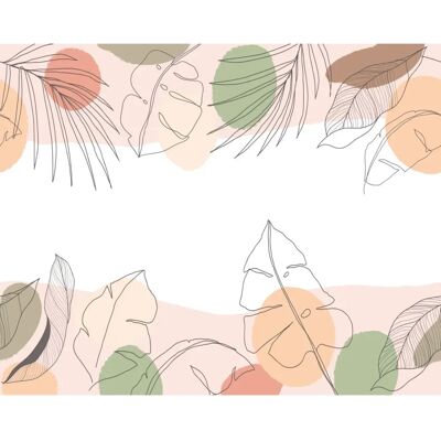 Sanders & Sanders Rosa Grün Beige Wandbild - 3,6x2,7m Dekor Sanders & Sanders Rosa Grün Beige Wandbild - 3,6x2,7m Dekor
