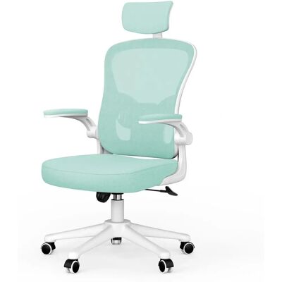 Bigzzia - Schreibtischstuhl - Grün - Kopfstütze - Office Chair Bigzzia - Schreibtischstuhl - Grün - Kopfstütze - Office Chair