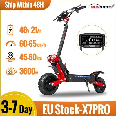 SUNNIGOO Patinete eléctrico X7PRO - 3600W, 65 km/h, Doble motor SUNNIGOO Patinete eléctrico X7PRO - 3600W, 65 km/h, Doble motor