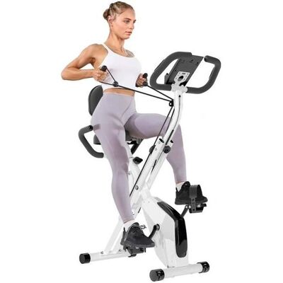 BIGZZIA Vélo d'appartement pliable 2,5 kg volant - résistance 8 niveaux - Publicité BIGZZIA Vélo d'appartement pliable 2,5 kg volant - résistance 8 niveaux - Publicité