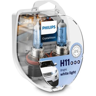 Philips H11 CrystalVision Halogen Duo-Box - Publicité Philips H11 CrystalVision Halogen Duo-Box - Publicité