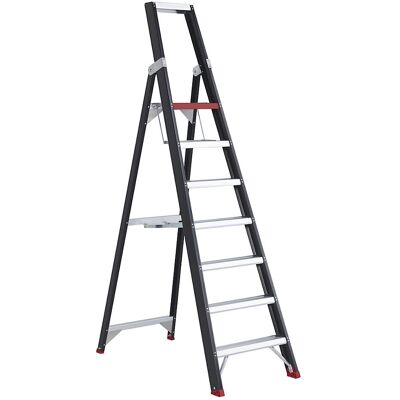 Escalera de aluminio de un lado de Altrex - 7 peldaños con plataforma - Seguridad industrial Escalera de aluminio de un lado de Altrex - 7 peldaños con plataforma - Seguridad industrial