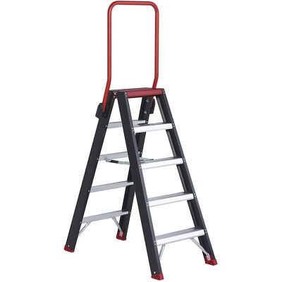 Escalera doble de peldaños Altrex TDO 5 - Aluminio - 2 x 5 peldaños - Altura máxima 3.20 M Escalera doble de peldaños Altrex TDO 5 - Aluminio - 2 x 5 peldaños - Altura máxima 3.20 M