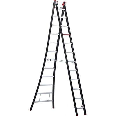 Escalera multiusos NEVADA Altrex - Aluminio ergonómico, 2x12 peldaños Escalera multiusos NEVADA Altrex - Aluminio ergonómico, 2x12 peldaños