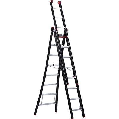 Escalera multifuncional NEVADA de Altrex - 3 tramos, aluminio, 8 peldaños Escalera multifuncional NEVADA de Altrex - 3 tramos, aluminio, 8 peldaños