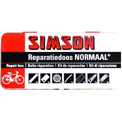 Simson Reparatieset - Fietsbandreparatie - 12 Pleisters & Gereedschap Simson Reparatieset - Fietsbandreparatie - 12 Pleisters & Gereedschap