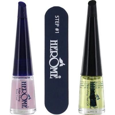 Ensemble Soins Ongles Herome - Huile, Vernis & Base - Publicité Ensemble Soins Ongles Herome - Huile, Vernis & Base - Publicité