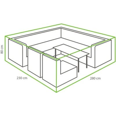 WINZA OUTDOOR COVERS Tuinmeubelbeschermer - 280x230x80cm - Antraciet WINZA OUTDOOR COVERS Tuinmeubelbeschermer - 280x230x80cm - Antraciet