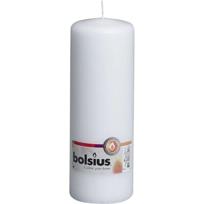 Bolsius Weiße 20x6,8cm Stumpenkerzen-Set - 8 Stück Bolsius Weiße 20x6,8cm Stumpenkerzen-Set - 8 Stück
