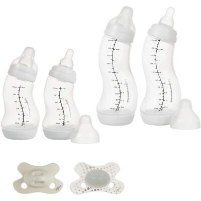 Ensemble d'alimentation bébé Difrax - Sucettes naturelles & dentaires - Blanc - Publicité Ensemble d'alimentation bébé Difrax - Sucettes naturelles & dentaires - Blanc - Publicité