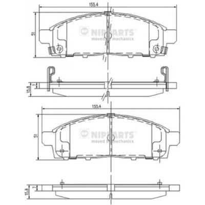 NIPPARTS Plaquettes de frein Mitsubishi - 4605A198, 4605A284, 4605A623, MZ690356 - Publicité NIPPARTS Plaquettes de frein Mitsubishi - 4605A198, 4605A284, 4605A623, MZ690356 - Publicité