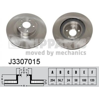 NIPPARTS J3307015 - Jeu de 2 disques de frein pour Toyota, Subaru - Publicité NIPPARTS J3307015 - Jeu de 2 disques de frein pour Toyota, Subaru - Publicité