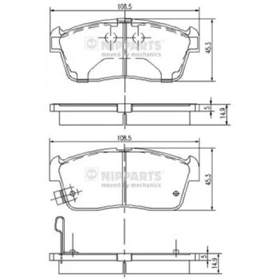 NIPPARTS Plaquettes de frein - Compatible avec DAIHATSU, MITSUBISHI, NISSAN, SUZUKI - Publicité NIPPARTS Plaquettes de frein - Compatible avec DAIHATSU, MITSUBISHI, NISSAN, SUZUKI - Publicité