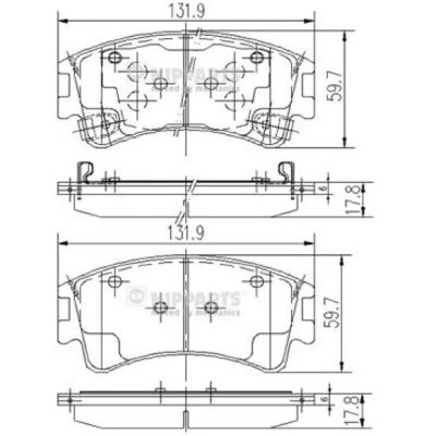 NIPPARTS Jeu de plaquettes de frein Mazda - Qualité OEM - Publicité NIPPARTS Jeu de plaquettes de frein Mazda - Qualité OEM - Publicité