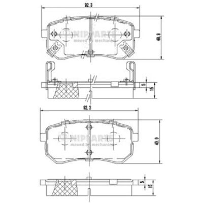 Plaquettes de frein NIPPARTS pour Hyundai - 58302-07A00, 58302-07A10, 58302-0XA00 - Publicité Plaquettes de frein NIPPARTS pour Hyundai - 58302-07A00, 58302-07A10, 58302-0XA00 - Publicité