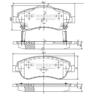 NIPPARTS Plaquettes de Frein - HONDA OEM 45022-SWW-G00-G01-G02-G00 - Publicité NIPPARTS Plaquettes de Frein - HONDA OEM 45022-SWW-G00-G01-G02-G00 - Publicité