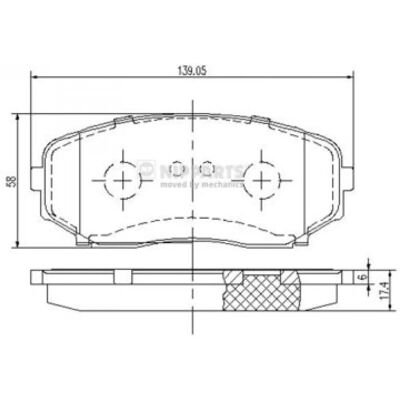 NIPPARTS Ensemble de plaquettes de frein Mazda - EHY2-3328Z, EHY4-3328Z, EHY5-3328Z-A, L2Y6-3323Z, L2Y6-3328Z - Kit de plaquettes de frein - Publicité NIPPARTS Ensemble de plaquettes de frein Mazda - EHY2-3328Z, EHY4-3328Z, EHY5-3328Z-A, L2Y6-3323Z, L2Y6-3328Z - Kit de plaquettes de frein - Publicité