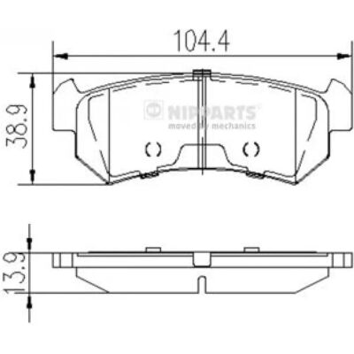 Plaquettes de frein NIPPARTS - OEM 96405131 pour General Motors - Publicité Plaquettes de frein NIPPARTS - OEM 96405131 pour General Motors - Publicité