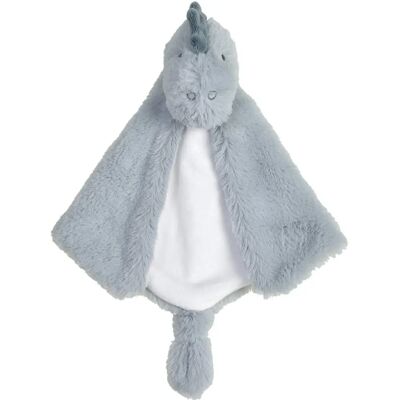 Happy Horse Dino Don Knuffeldoekje - 26cm - Blauw/Wit Happy Horse Dino Don Knuffeldoekje - 26cm - Blauw/Wit