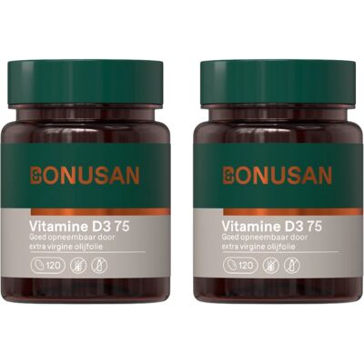 Bonusan Vitamine D3 75mcg - Vitaminen en Supplementen Bonusan Vitamine D3 75mcg - Vitaminen en Supplementen