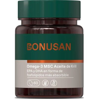 Bonusan Omega-3 MSC Aceite de Krill 60 Cápsulas - Cápsulas de Aceite de Krill Omega-3 Bonusan Omega-3 MSC Aceite de Krill 60 Cápsulas - Cápsulas de Aceite de Krill Omega-3