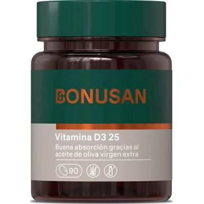 Bonusan Vitamina D3 90 Cápsulas - Suplemento Alimenticio Bonusan Vitamina D3 90 Cápsulas - Suplemento Alimenticio