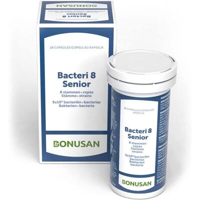Bonusan Bacteri 8 senior 28 capsules - Probiotisch supplement voor ouderen Bonusan Bacteri 8 senior 28 capsules - Probiotisch supplement voor ouderen