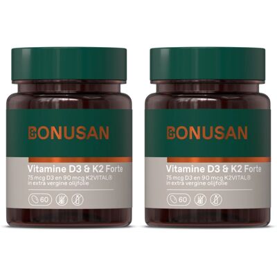 Bonusan Vitamine D3 & K2 Softgels - Vitamine D & K Supplement Bonusan Vitamine D3 & K2 Softgels - Vitamine D & K Supplement