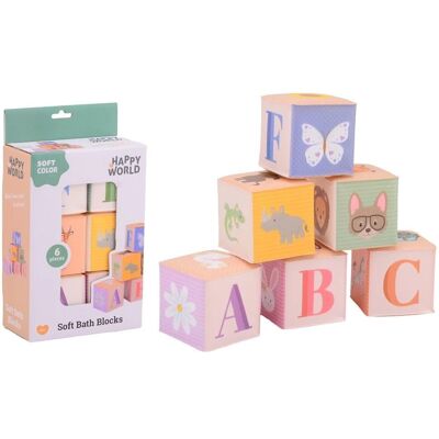 Happy World Kleurige dieren en letters badblokken - Badblokken Happy World Kleurige dieren en letters badblokken - Badblokken