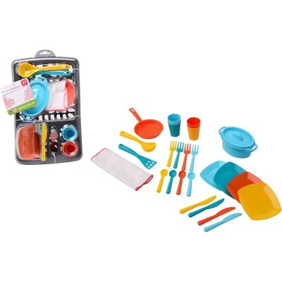 Johntoy Küchen Set - 27 Teile für Kinderspiel Johntoy Küchen Set - 27 Teile für Kinderspiel