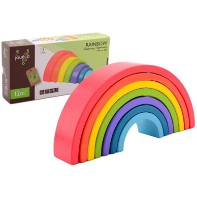 Joueco Holzregenbogen Sortierspielzeug - 7 Stück für 1+ Jahre Joueco Holzregenbogen Sortierspielzeug - 7 Stück für 1+ Jahre
