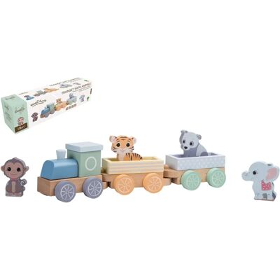 Jouéco The Wildies Family Zugset - 7 St. - Holzspielzeug für Kinder Jouéco The Wildies Family Zugset - 7 St. - Holzspielzeug für Kinder
