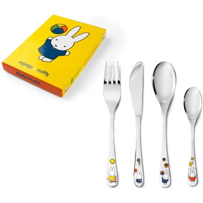 Zilverstad Miffy zestaw sztućców dla dzieci - 4 sztuki, stal nierdzewna Zilverstad Miffy zestaw sztućców dla dzieci - 4 sztuki, stal nierdzewna