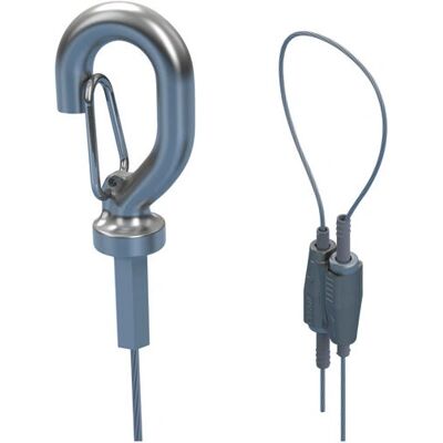 Erico Stahlseilsystem - Zink, 5m, D2mm - Stahl, Befestigung Erico Stahlseilsystem - Zink, 5m, D2mm - Stahl, Befestigung