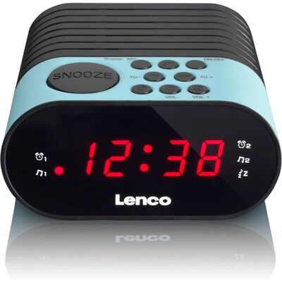 Lenco CR-07 Orologio Sveglia Nero, Blu - Radio Sveglia Lenco CR-07 Orologio Sveglia Nero, Blu - Radio Sveglia