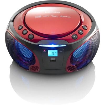Lenco SCD-550 Lettore CD portatile con Bluetooth, radio FM, USB, luci LED Lenco SCD-550 Lettore CD portatile con Bluetooth, radio FM, USB, luci LED