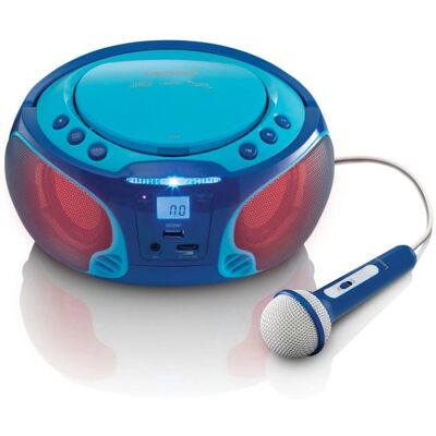 Lenco SCD-650 Portable Bluetooth CD/MP3 Player with Microphone & Party Lights Lenco SCD-650 Portable Bluetooth CD/MP3 Player with Microphone & Party Lights