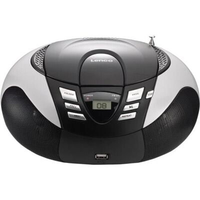Lenco SCD-37 Przenośne radio i odtwarzacz CD - FM, MP3, Srebrny Lenco SCD-37 Przenośne radio i odtwarzacz CD - FM, MP3, Srebrny