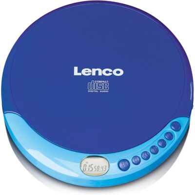 Lenco CD-011 Tragbarer CD-Player - Unterstützt CD, CD-R, CD-RW - Blau Lenco CD-011 Tragbarer CD-Player - Unterstützt CD, CD-R, CD-RW - Blau