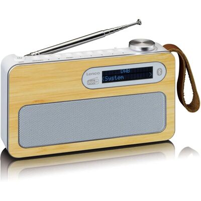 Lenco PDR-040 Bärbar DAB+ Radio - Vit - 3W Lenco PDR-040 Bärbar DAB+ Radio - Vit - 3W