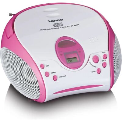 Lenco SCD-24PK Kind Portable Roze - Boombox Lenco SCD-24PK Kind Portable Roze - Boombox