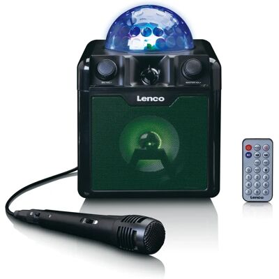 Lenco BTC-055BK Przenośny Bluetooth Karaoke głośnik - Zabawa na imprezie Lenco BTC-055BK Przenośny Bluetooth Karaoke głośnik - Zabawa na imprezie
