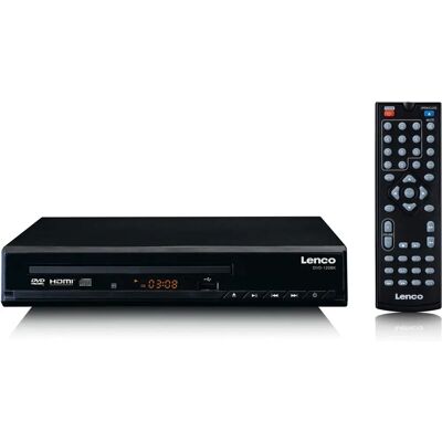 Lenco DVD-120BK - DVD Player with HDMI & Remote - Black Lenco DVD-120BK - DVD Player with HDMI & Remote - Black