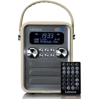 Lenco PDR-051tpsi - Bærbar DAB+ Radio - FM, DAB+, Bluetooth & Aux - Oppladbart Batteri - Taupe Lenco PDR-051tpsi - Bærbar DAB+ Radio - FM, DAB+, Bluetooth & Aux - Oppladbart Batteri - Taupe