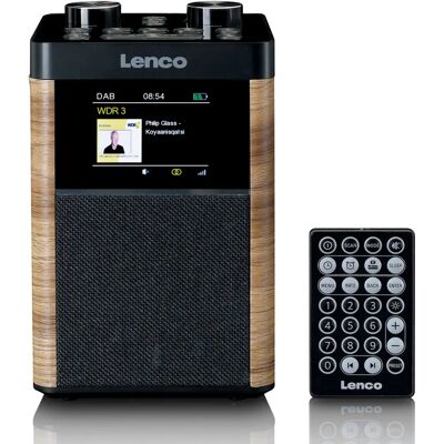 Lenco PDR-060WD Kannettava digitaalinen radio pähkinä - Radio Lenco PDR-060WD Kannettava digitaalinen radio pähkinä - Radio