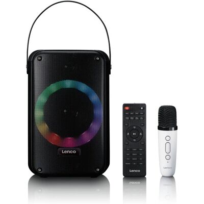 Lenco BTC-060BK Enceinte karaoké portable sans fil - 20 W Lenco BTC-060BK Enceinte karaoké portable sans fil - 20 W